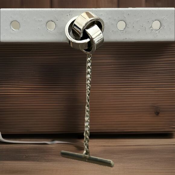 Vtg Silver Tone Knott Tie Tac. Marked Japan - Picture 1 of 2